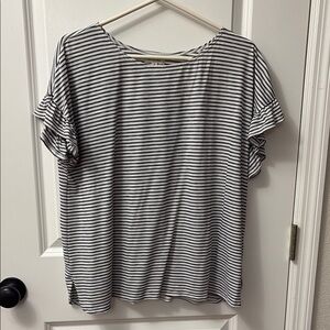 Striped Black and White Women's Top